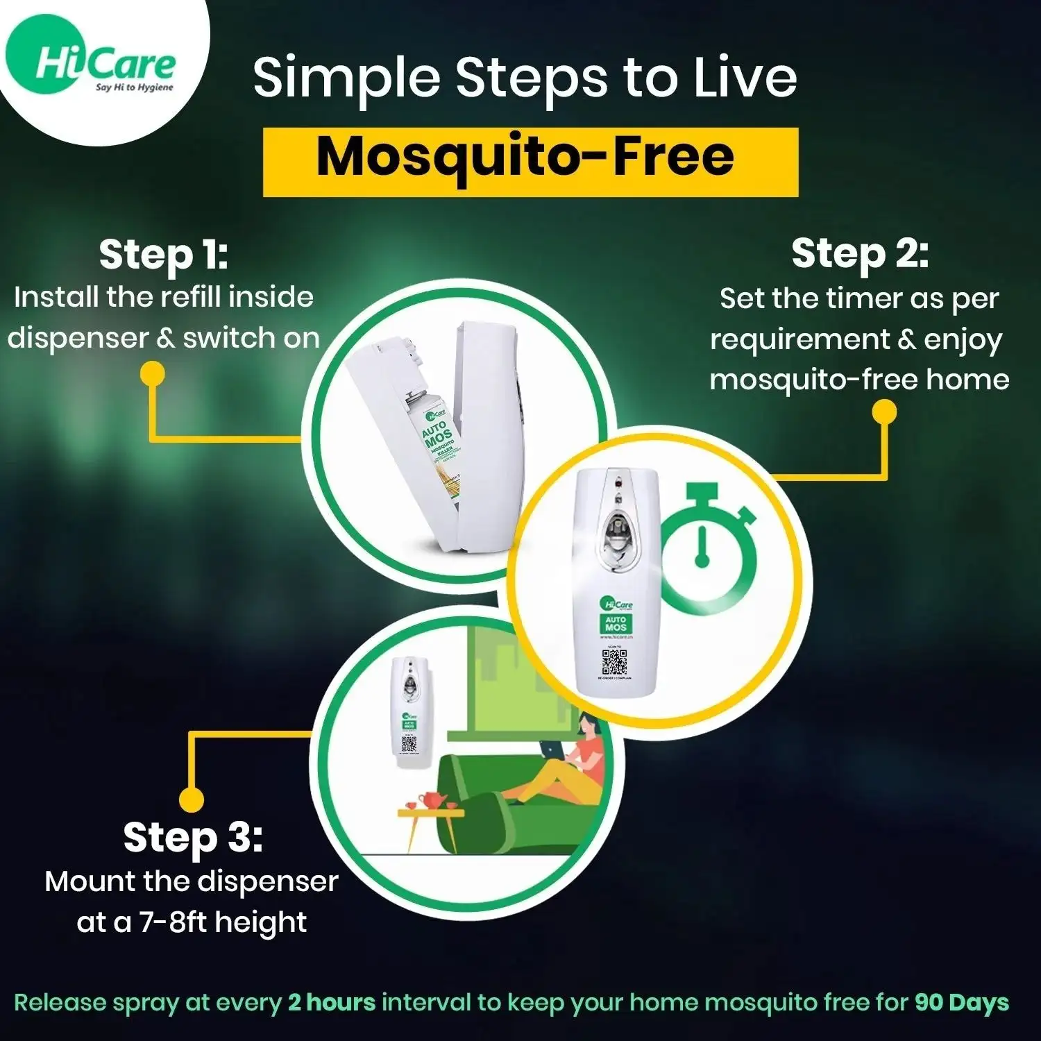 AutoMos Mosquito Dispenser Pack of 2 | Mosquito Repellent Dispenser - Image 4