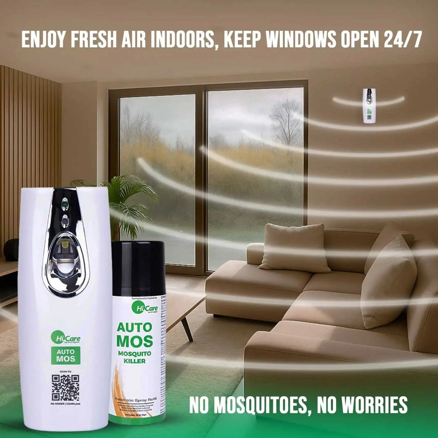 AutoMos Mosquito Repellent Machine Pack of 2 - 2 Dispensers + 2 Refill Liquids - Image 3