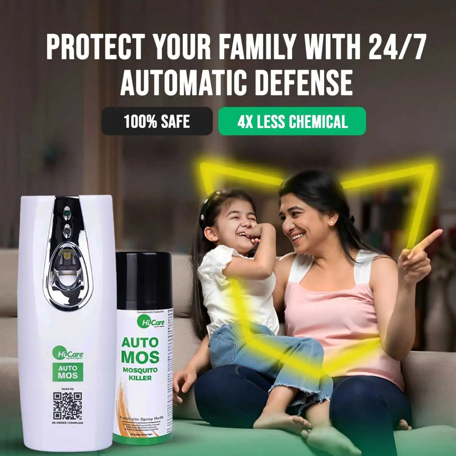 AutoMos Mosquito Repellent Machine Pack of 2 - 2 Dispensers + 2 Refill Liquids - Image 4