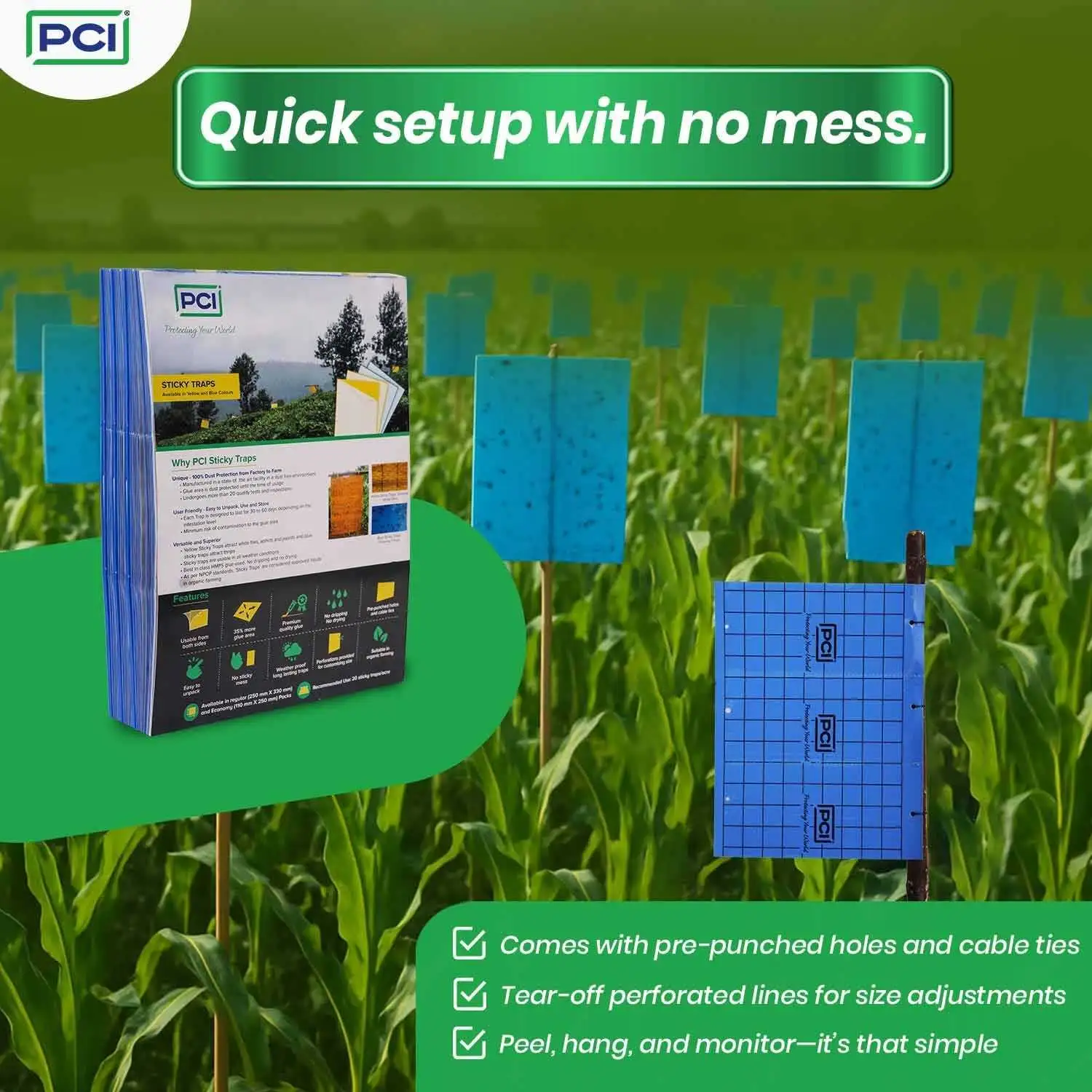 Blue Sticky Traps for Garden & Farm Pests | Blue Sticky Traps for Insects - Image 6