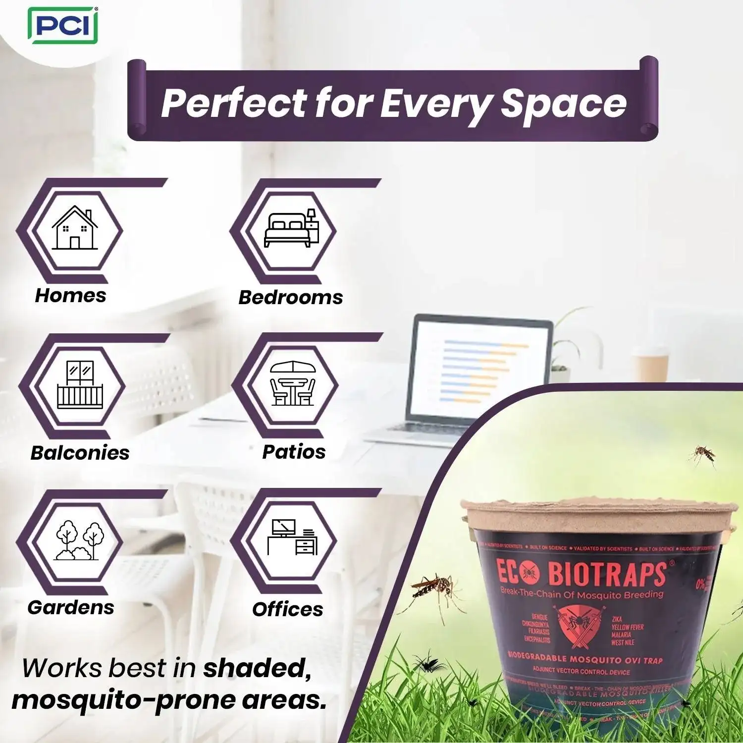 EcoBioTrap Pack of 3 | Mosquito Trap | Eco-Friendly Mosquito Killer - Image 3