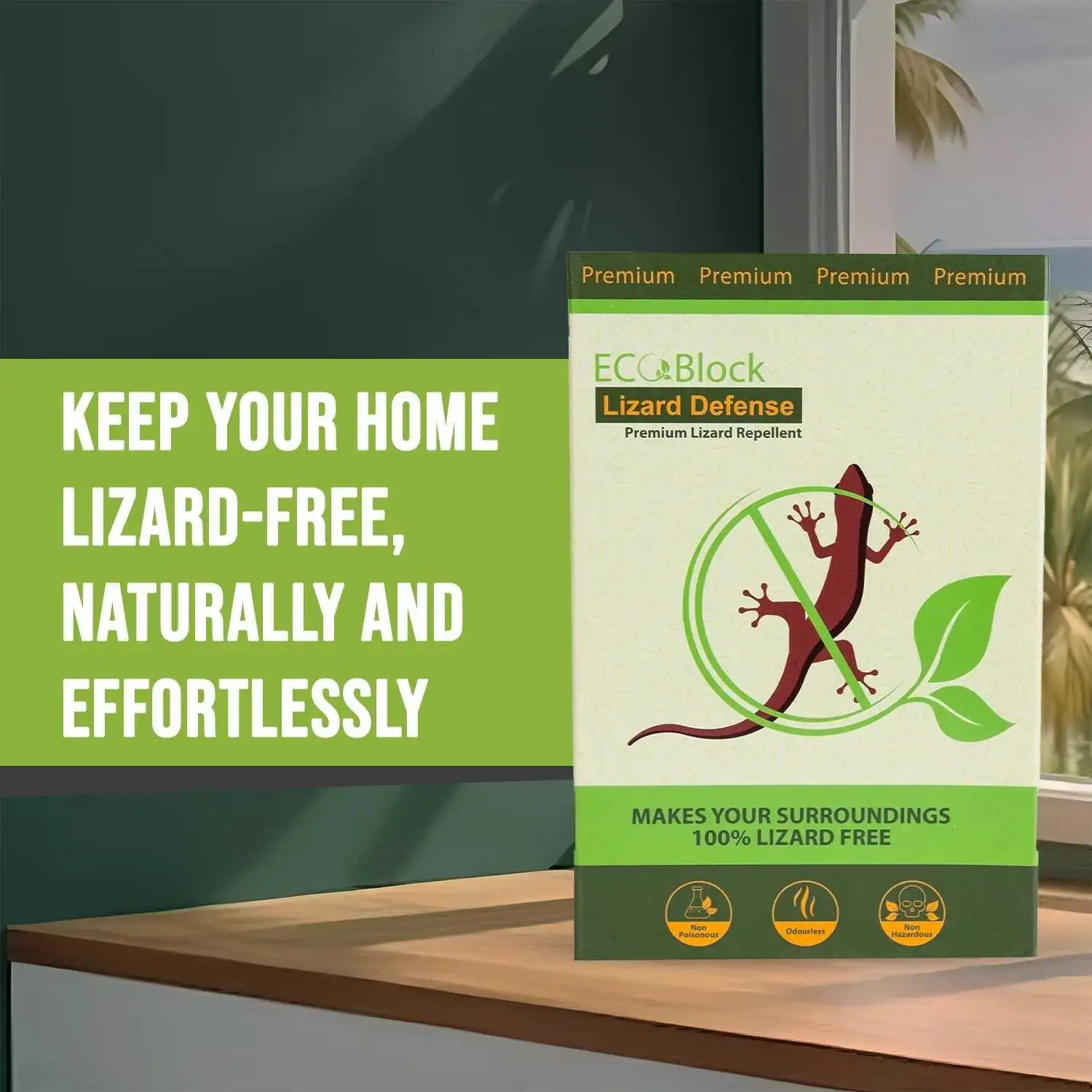EcoBlock Lizard Defense Pack of 5 | Natural Lizard Repellent Cubes | Non-Toxic, Odourless & Chemical-Free - Image 3