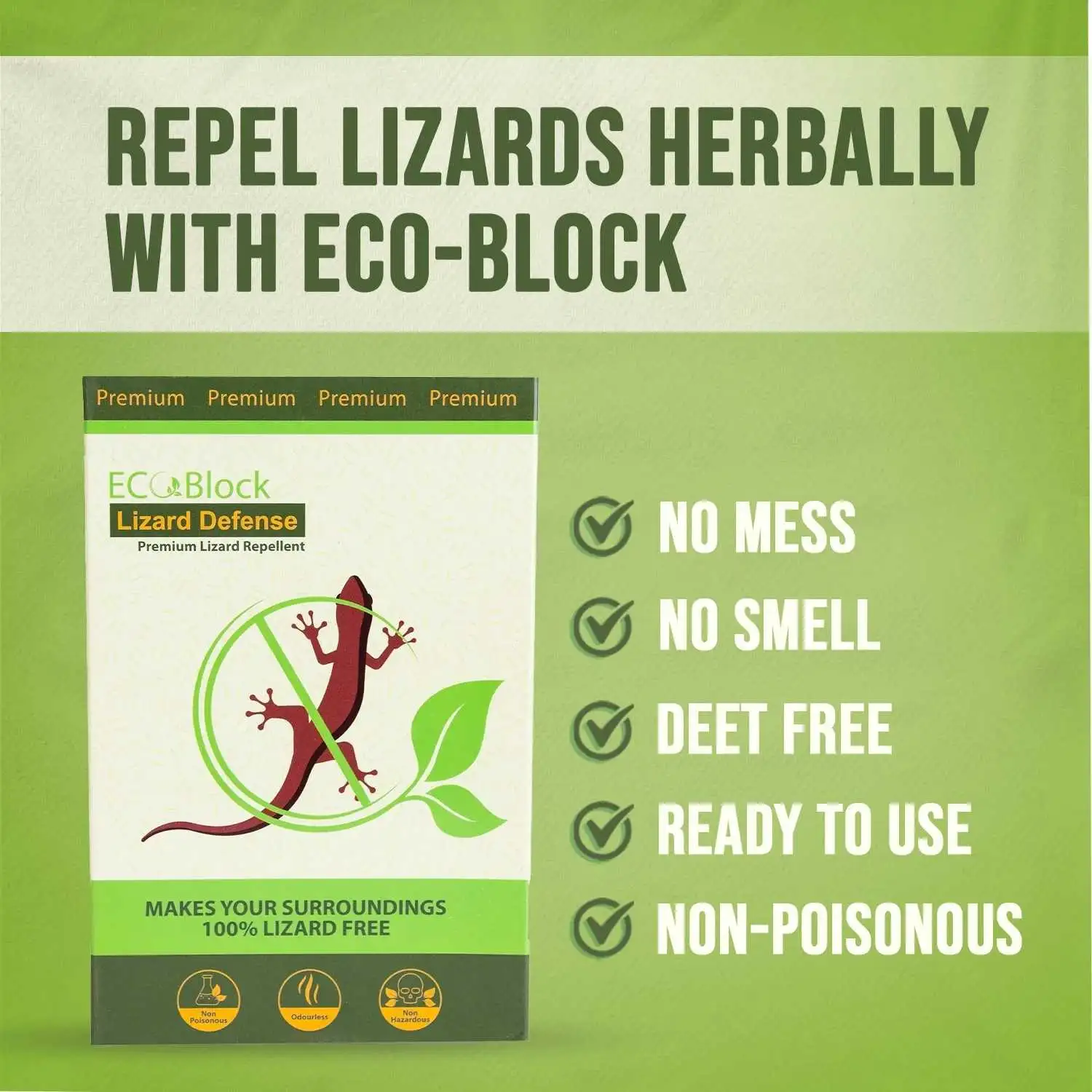 EcoBlock Lizard Defense Pack of 5 | Natural Lizard Repellent Cubes | Non-Toxic, Odourless & Chemical-Free - Image 4
