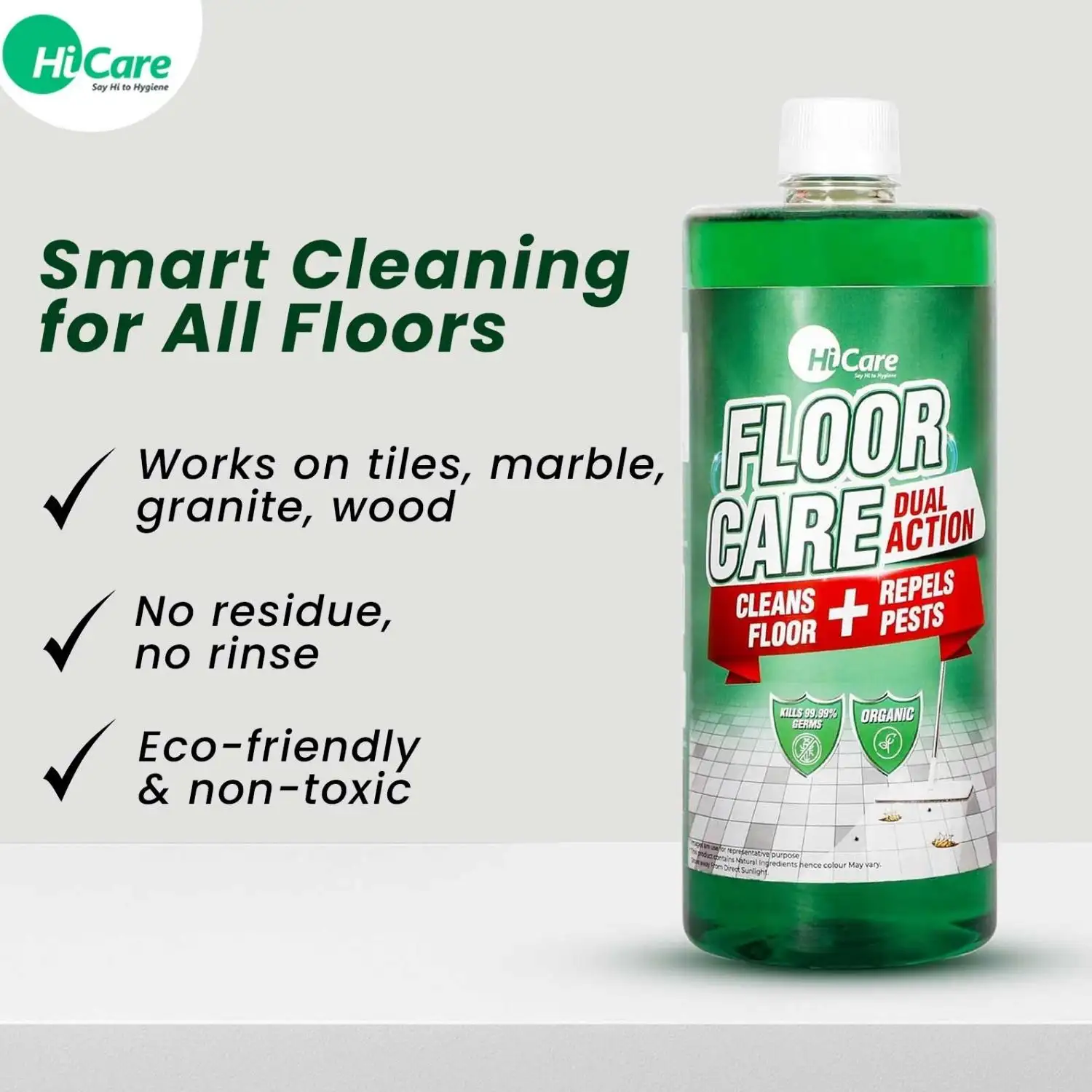 HiCare Organic Floor Disinfectant with Insect Repellent (1L) | Herbal Formula that Repels Cockroaches, Flies & Ants | Safe for Babies and Pets - Image 4