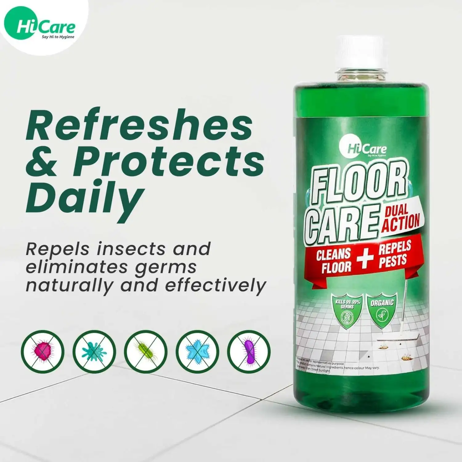 HiCare Organic Floor Disinfectant with Insect Repellent (1L) | Herbal Formula that Repels Cockroaches, Flies & Ants | Safe for Babies and Pets - Image 6