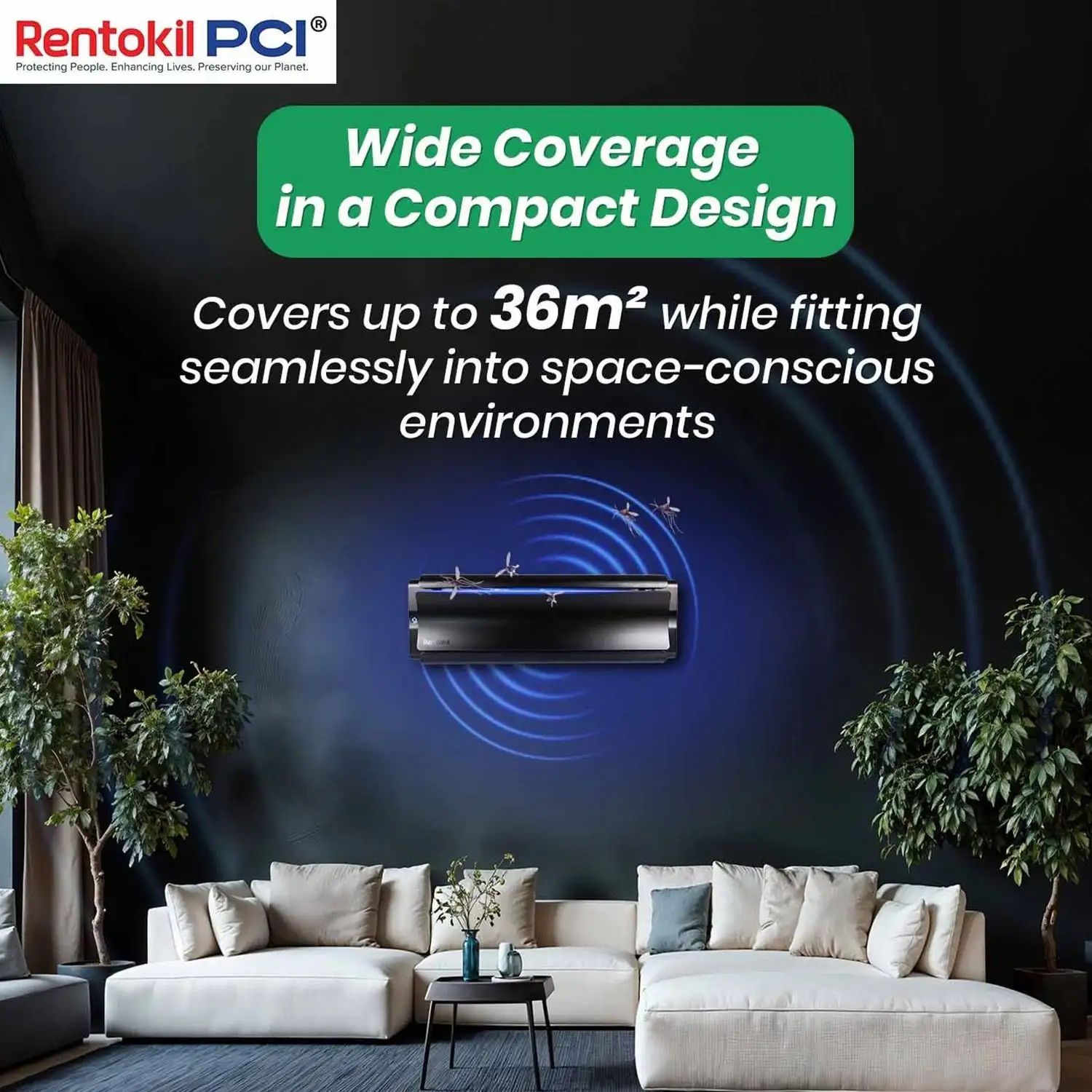 Rentokil Lumnia Slim Electric Fly Trap & Flying Insect Catcher - Image 6