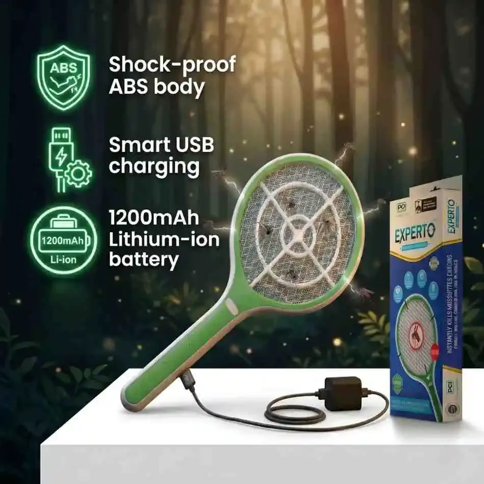PCI ExpertO Rechargeable Mosquito Bat | 1200mAh Li-ion Battery - Image 5