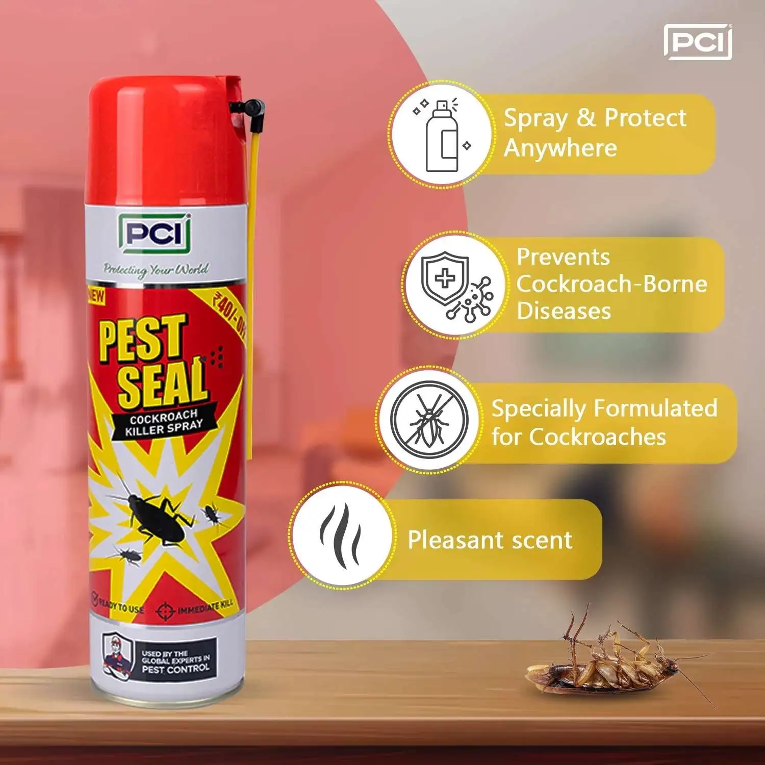 Pest Seal Cockroach Spray Pack of 2 | DIY Cockroach Killer Spray - Image 3