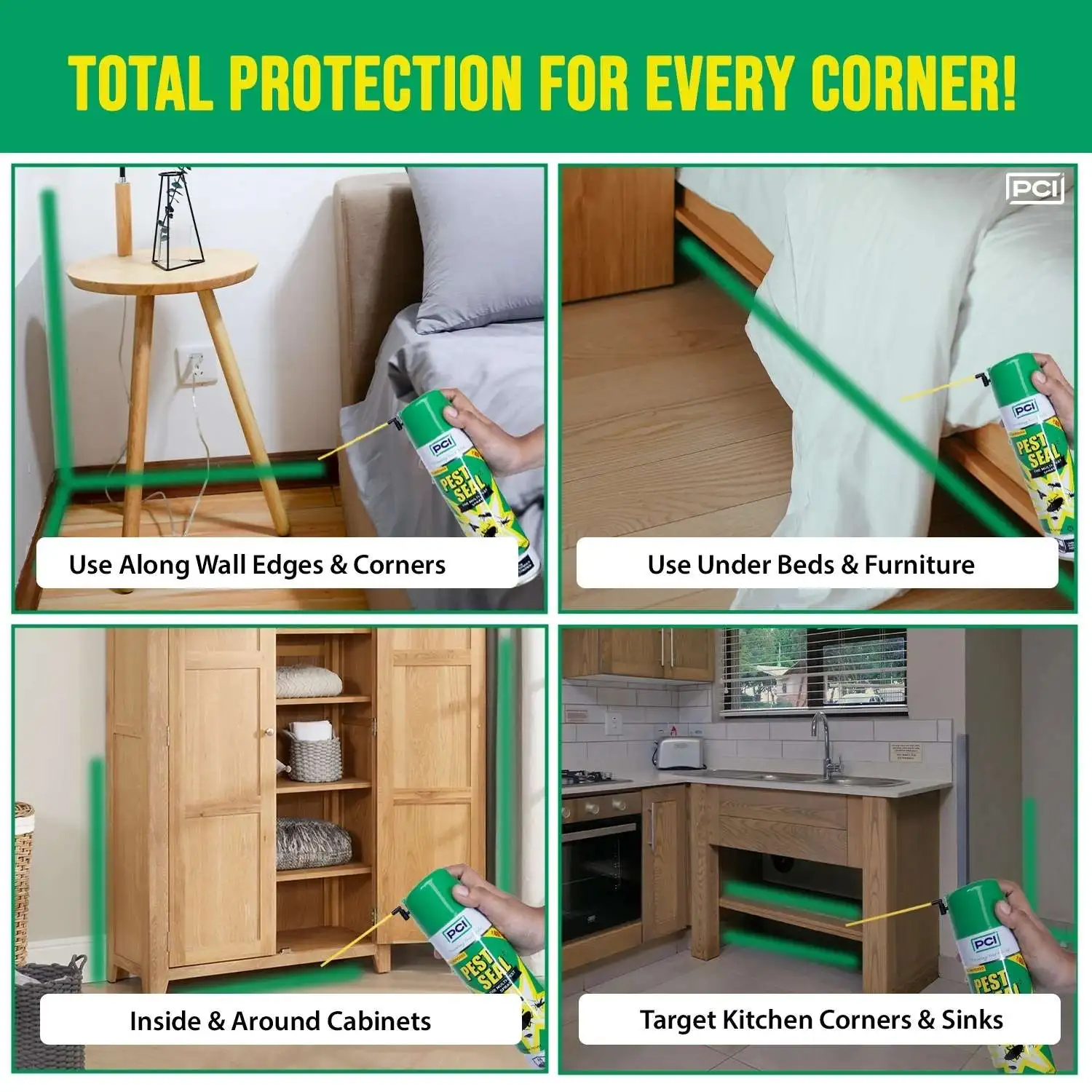 Pest Seal Multi Insect Spray 400 ml & Pest Seal Cockroach Killer Spray 200 ml : Combo Pack - Image 3