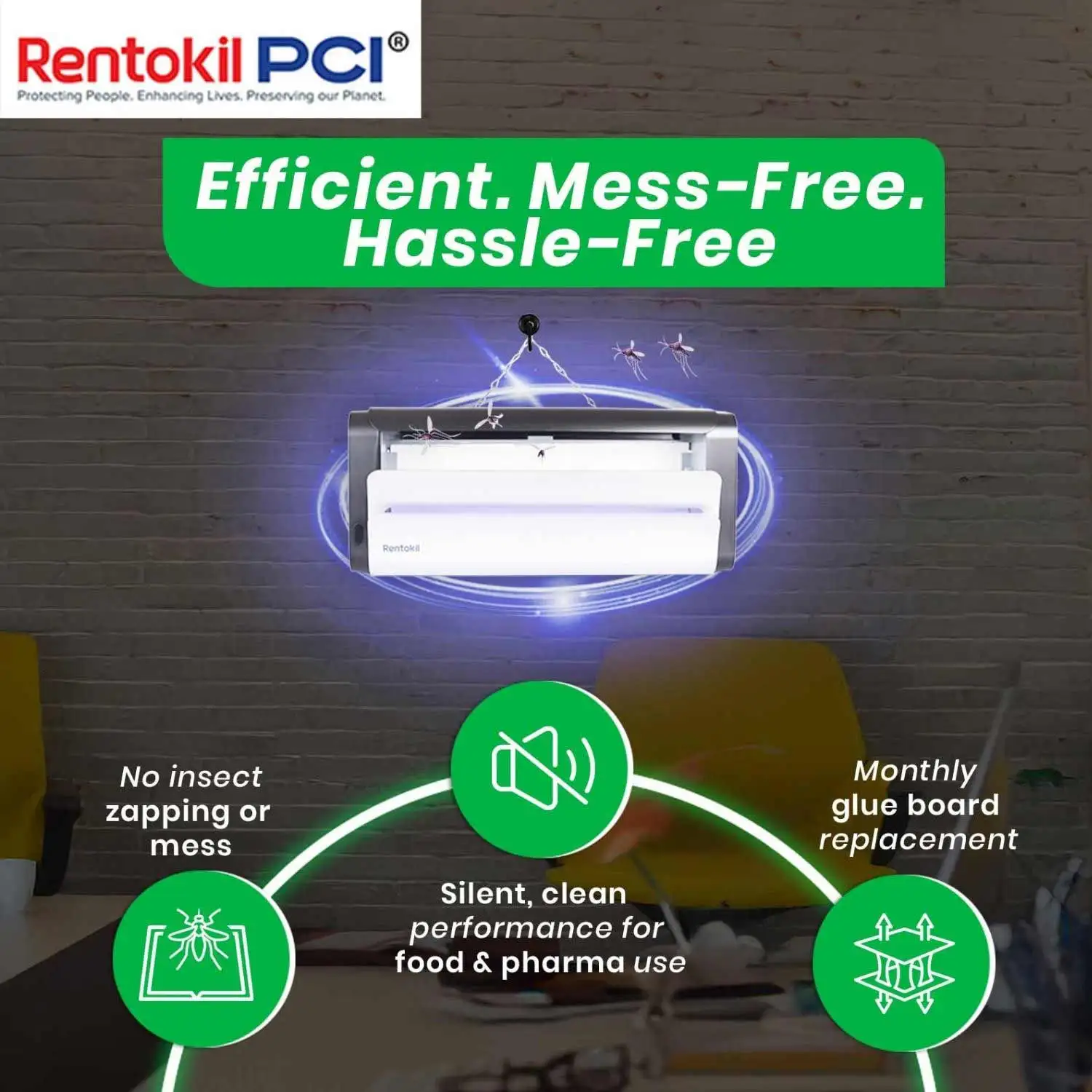 Rentokil Lumnia Compact Insect Trap | Automatic Fly Catcher Unit - Image 3