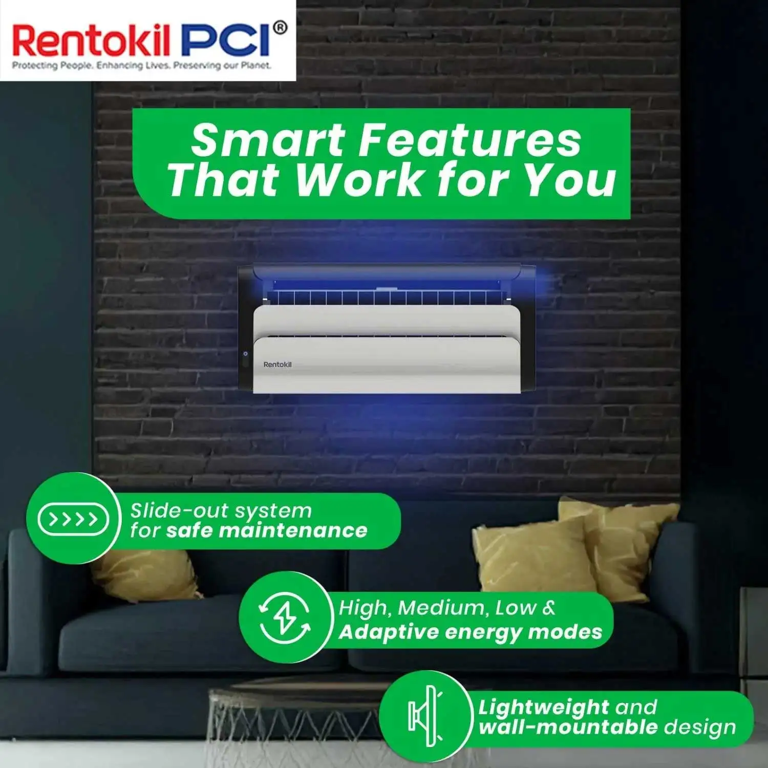 Rentokil Lumnia Compact Insect Trap | Automatic Fly Catcher Unit - Image 4
