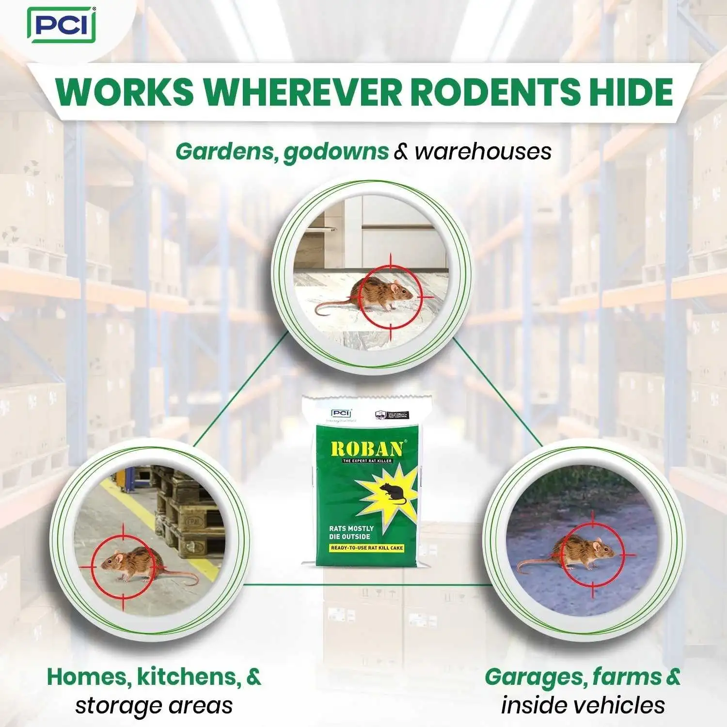 Roban Rat Cake-100g Pack of 3 | PCI Rat Killer - Image 4