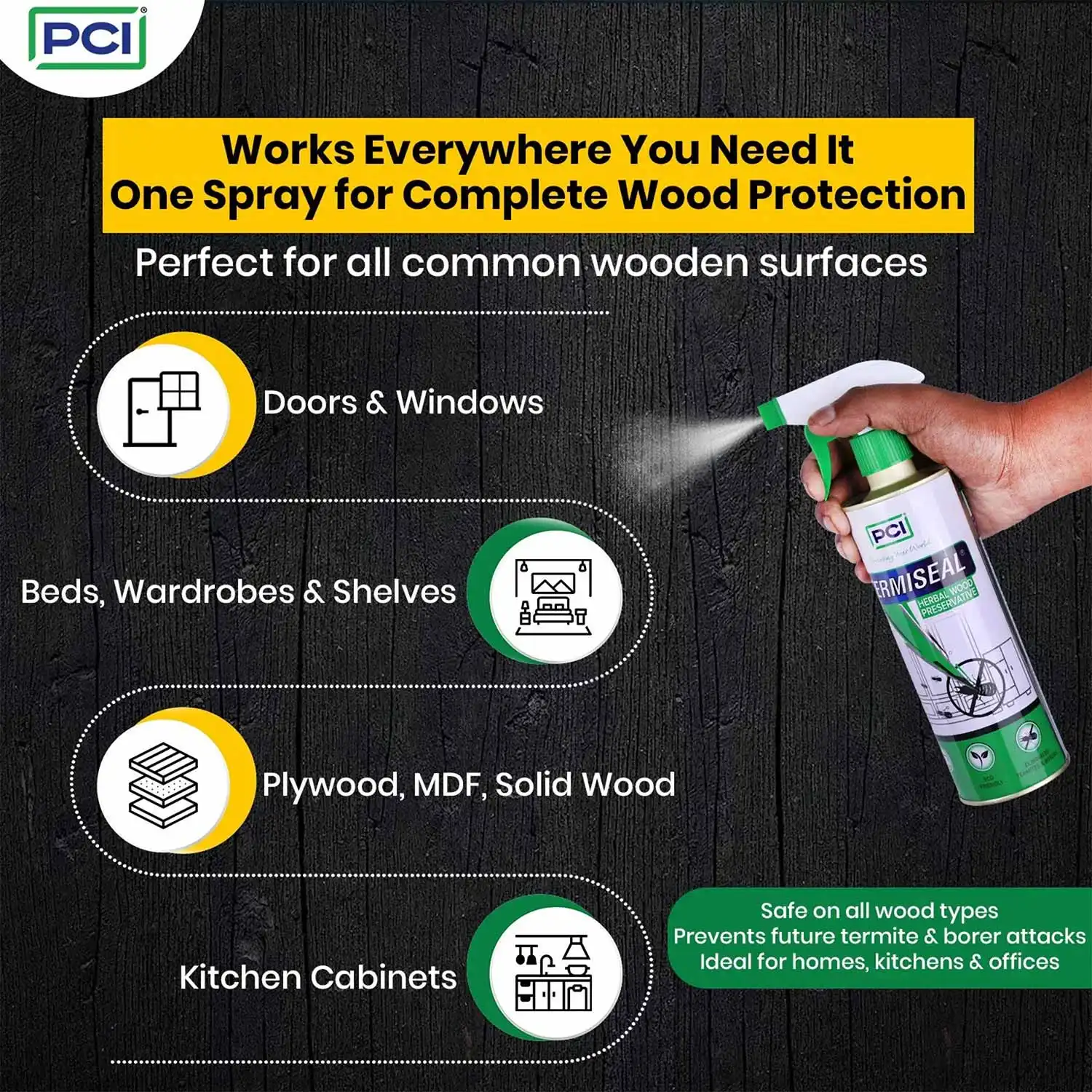 PCI Termiseal Herbal Wood Preservative Spray - 500ml + 1Ltr : Wood Treatment Spray | Eco-Friendly - Image 5